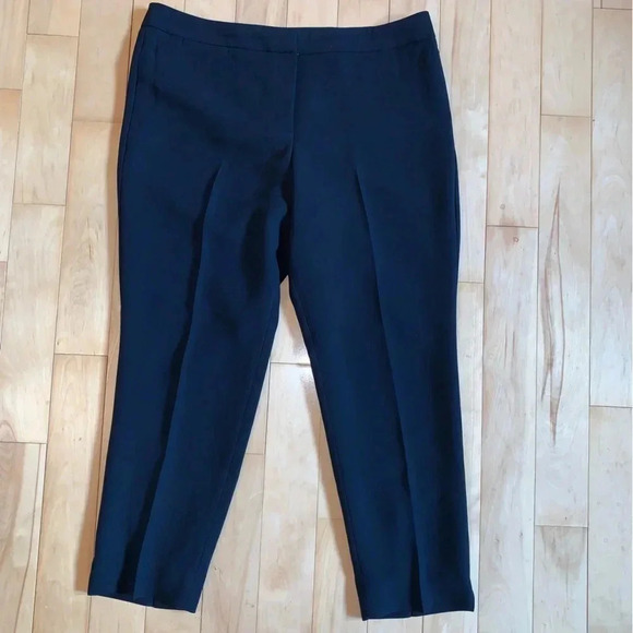 TALBOTS RSVP Ankle Pants Trousers Solid Black Size 16 Fully Lined Dress Slacks - Picture 3 of 10